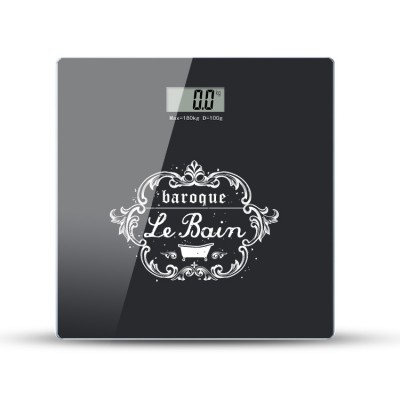 accurate black color large body bathroom scale